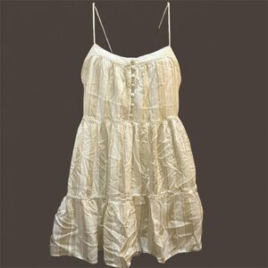 Urban outfitters Cream Button-Front dress.